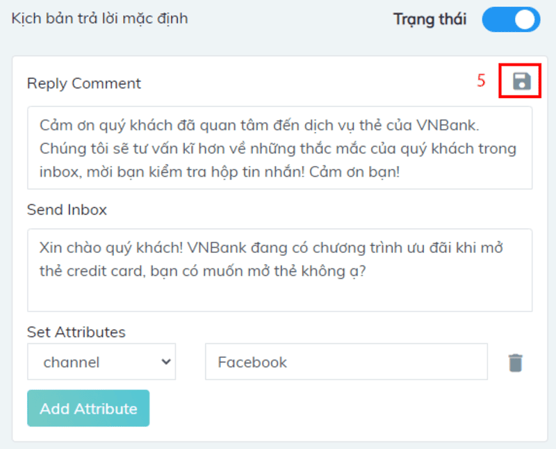 trả lời comment tự động