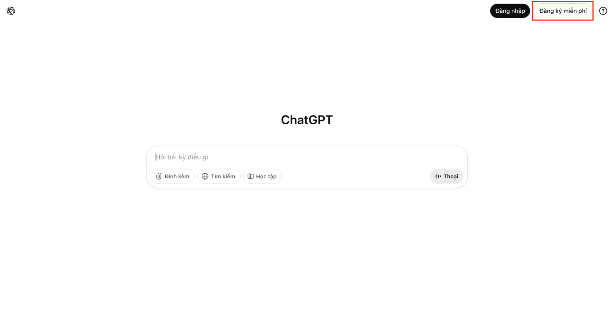 Cách đăng ký tài khoản ChatGPT trên web