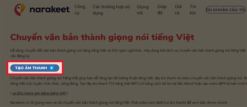 giọng đọc ai miễn phí