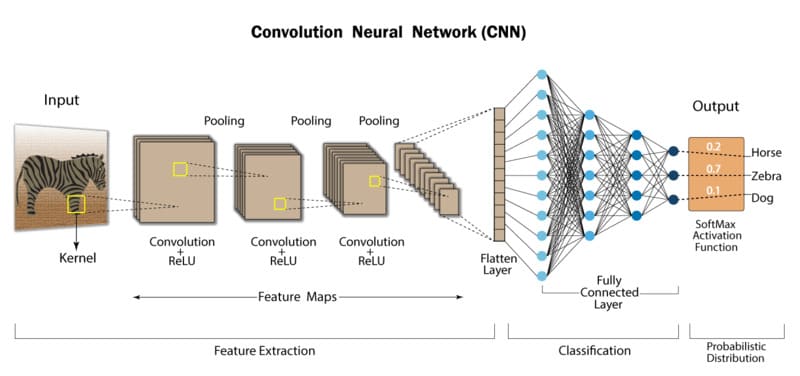 Convolutional Neural Networks (CNN) chuyên xử lý dữ liệu dạng lưới như hình ảnh, âm thanh và văn bản