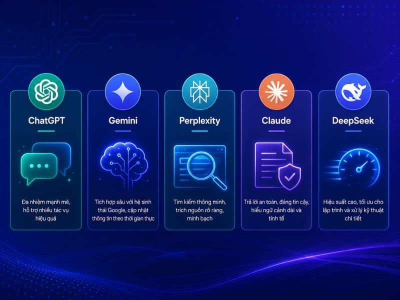 So sánh ChatGPT với các chatbot AI khác