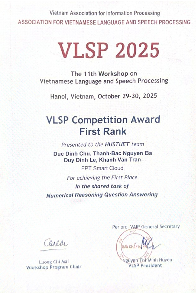 FPT.AI giành 4 giải thưởng tại VLSP 2025 