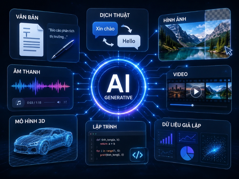Generative AI có nghĩa là những nội dung được AI tạo ra