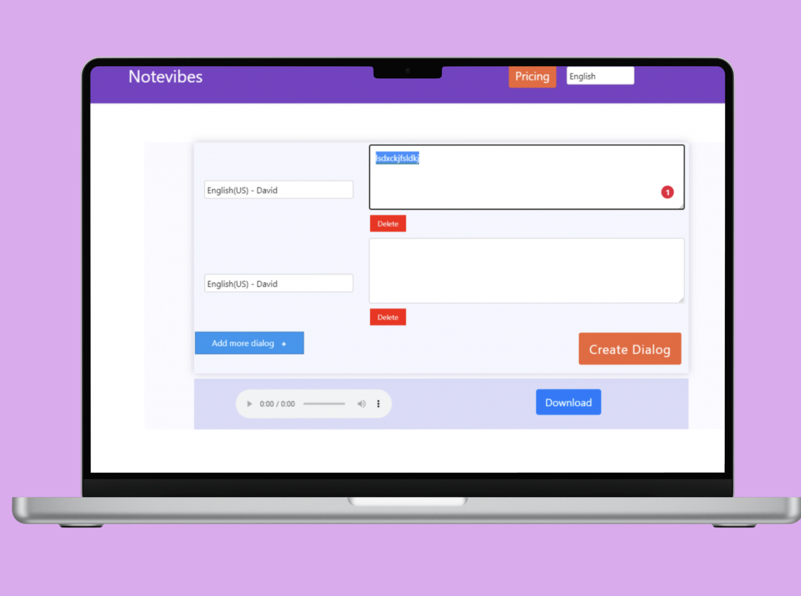 Phần mềm chuyển văn bản thành giọng nói Notevibes cung cấp hơn 225 tùy chọn giọng nói