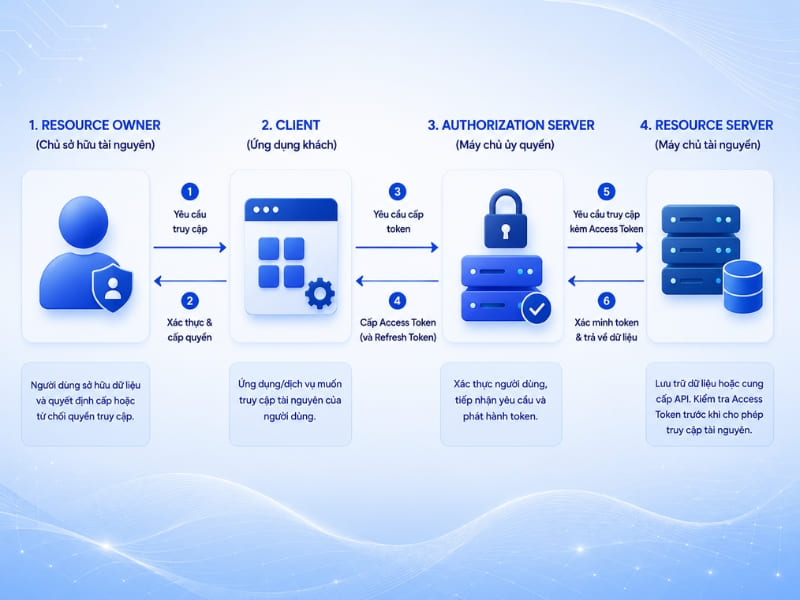 Các thành phần chính trong OAuth 2.0