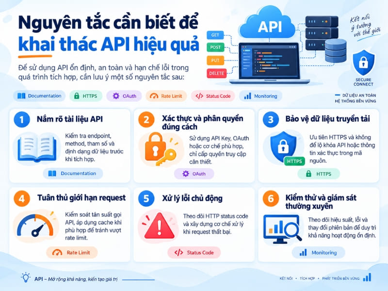 Cách khai thác và sử dụng API hiệu quả