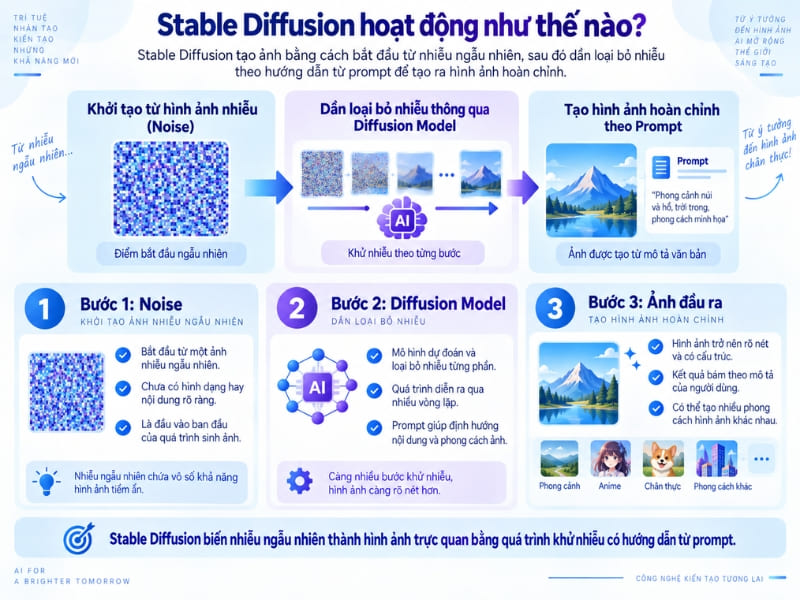 Cơ chế hoạt động của Stable Diffusion