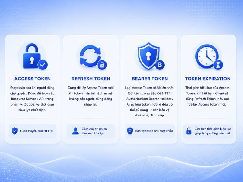 Những token và khái niệm liên quan trong OAuth 2.0