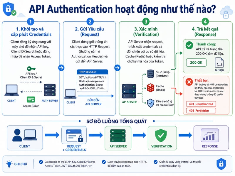 Quy trình hoạt động của API Authentication